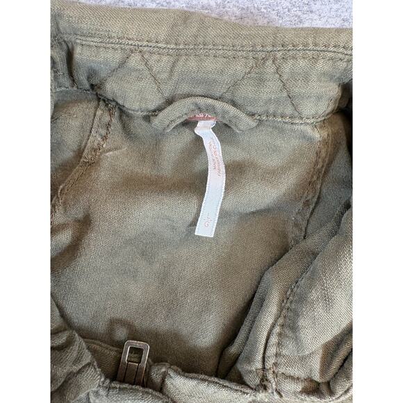 Free People Military Jacket Womens Large Green Not Your Brothers Surplus Outdoor - Picture 5 of 8